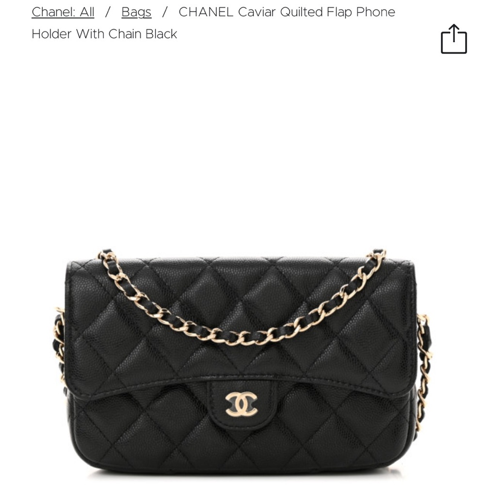 Chanel flap classic phone holder